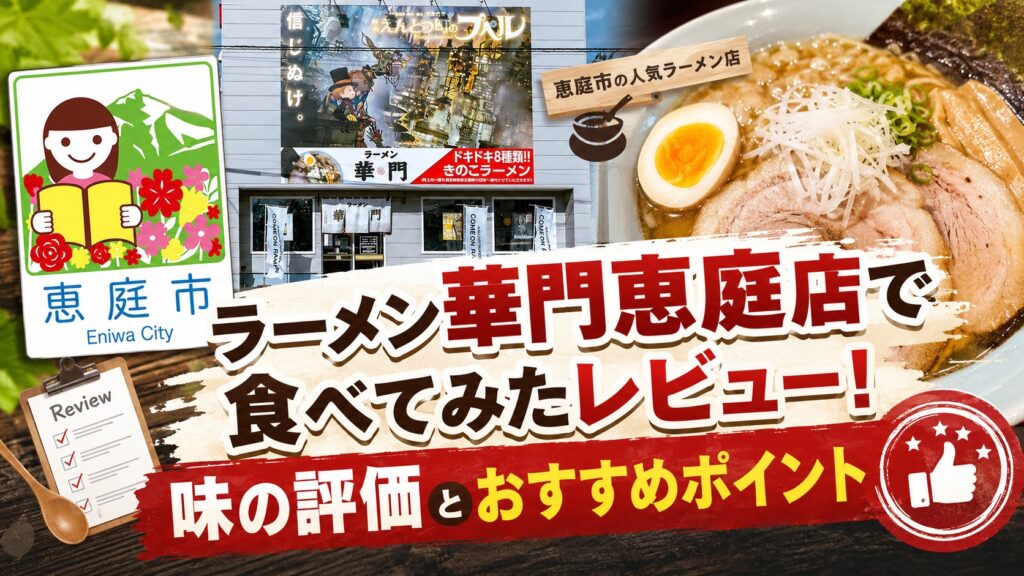ラーメン華門恵庭店,ラーメン華門,恵庭,ラーメン,プペル,口コミ,評判,レビュー,メニュー