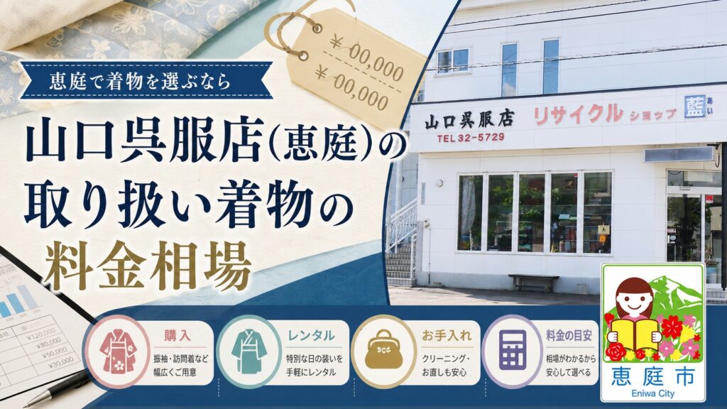 恵庭,山口呉服店,リサイクル着物,着物レンタル,口コミ,評判,レビュー,値段