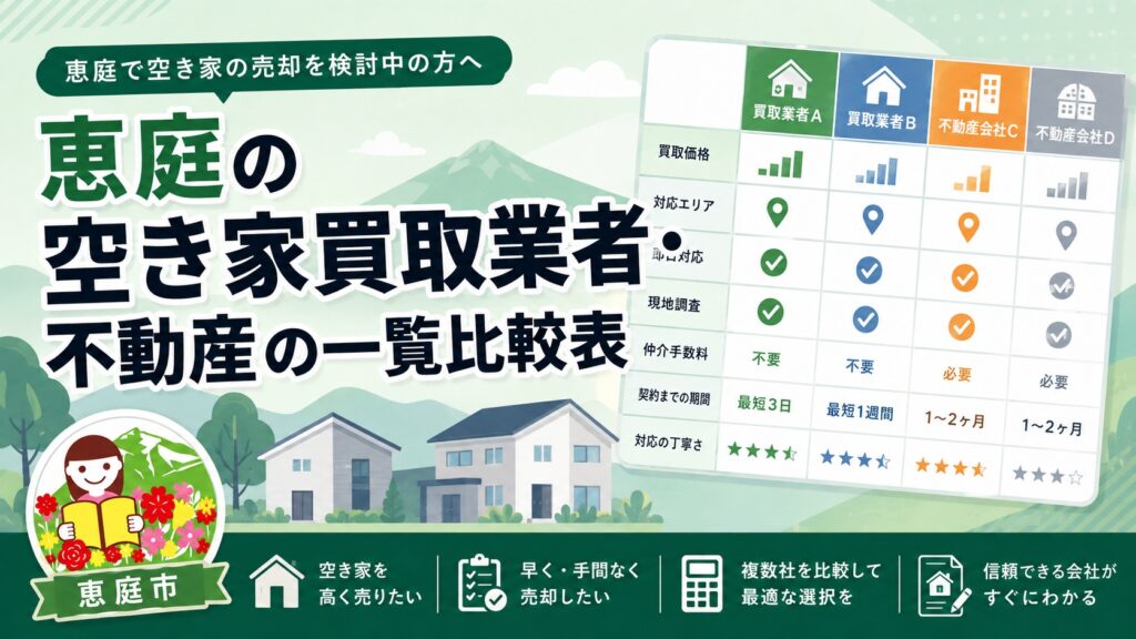 恵庭,空き家買取,不動産屋,口コミ,評判,査定