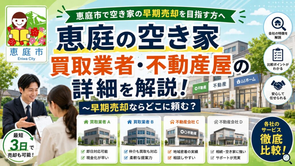 恵庭,空き家買取,不動産屋,口コミ,評判,査定