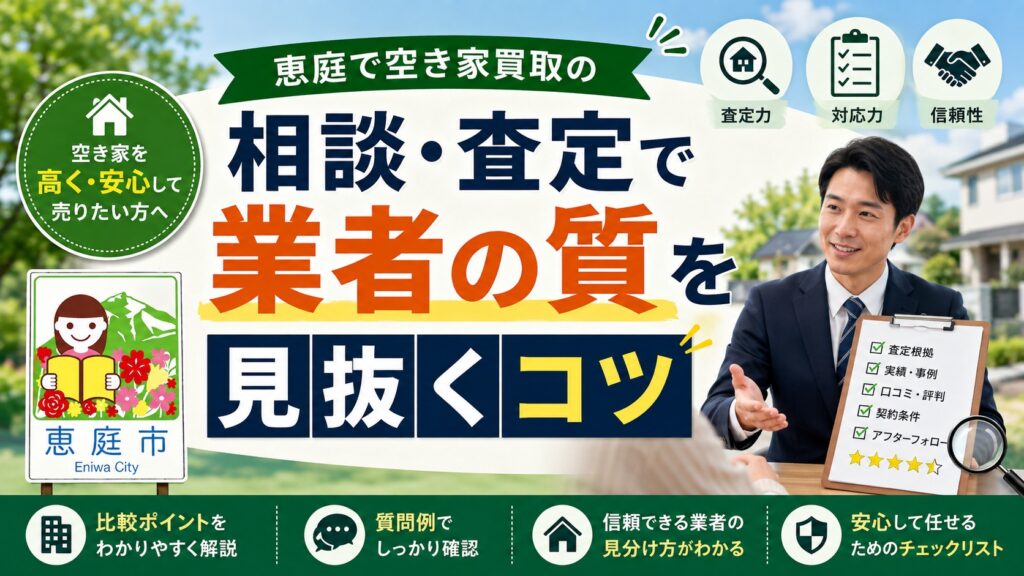 恵庭,空き家買取,不動産屋,口コミ,評判,査定