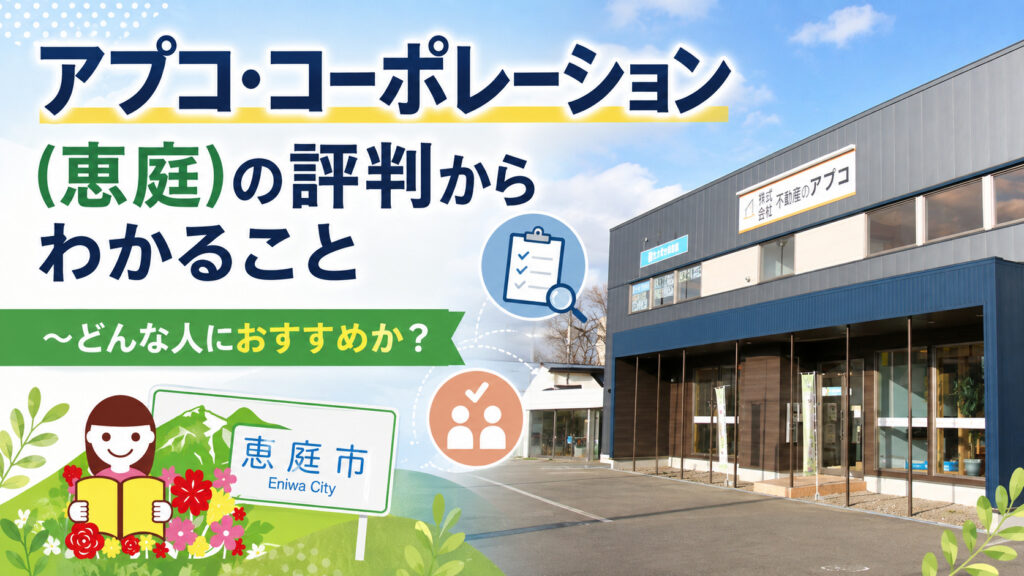 アプココーポレーション,恵庭,不動産会社,口コミ,評判