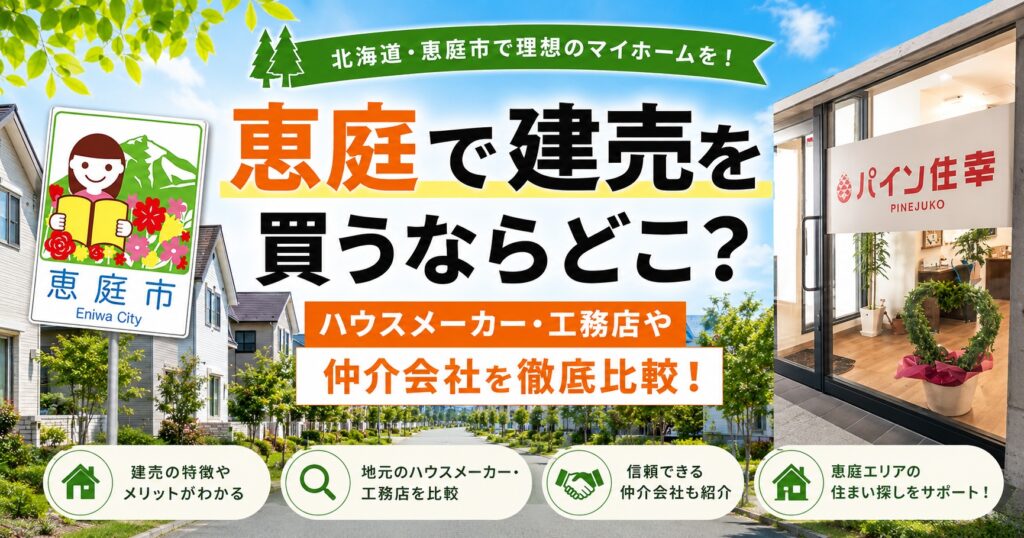 恵庭,建売,不動産会社,工務店,ハウスメーカー,口コミ,評判,おすすめ