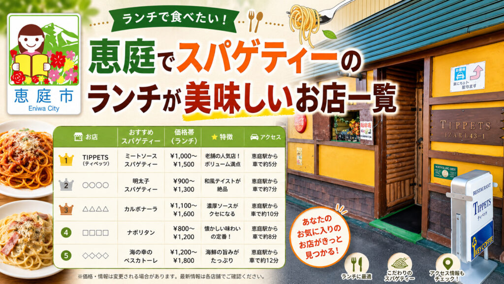 スパゲティ一,恵庭,ランチ,口コミ,評判,美味しい,人気
