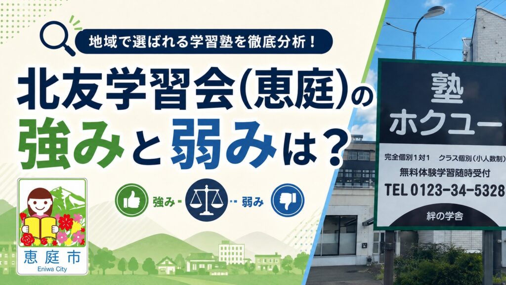 北友学習会,恵庭,学習塾,個別指導,口コミ,評判,料金
