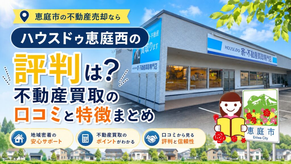 ハウスドゥ,不動産買取専門店,恵庭西,恵庭,不動産仲介,口コミ,評判