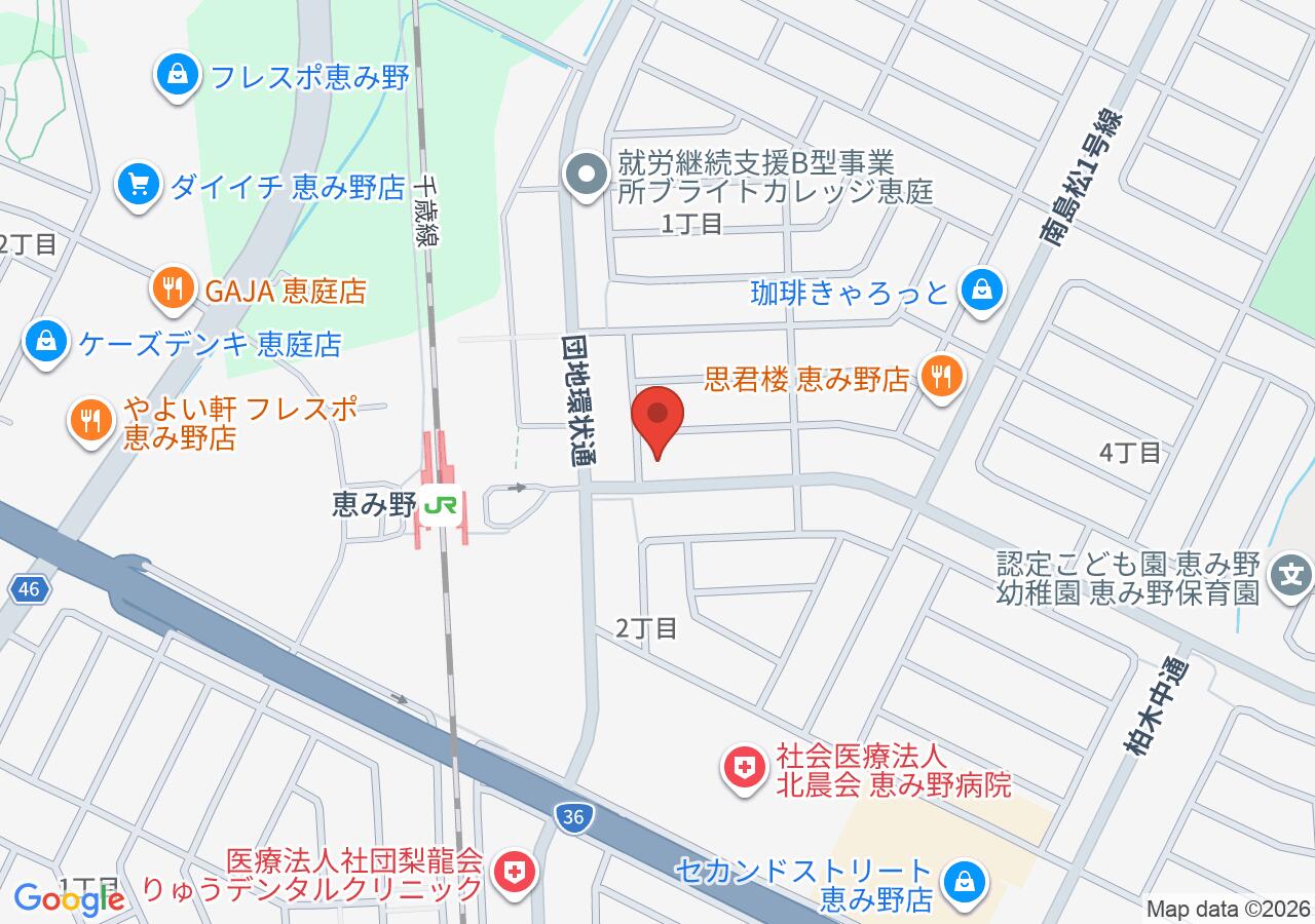 パイン住幸 恵庭店の地図