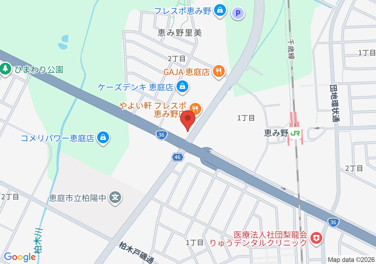 スミタス恵庭・北広島店の地図