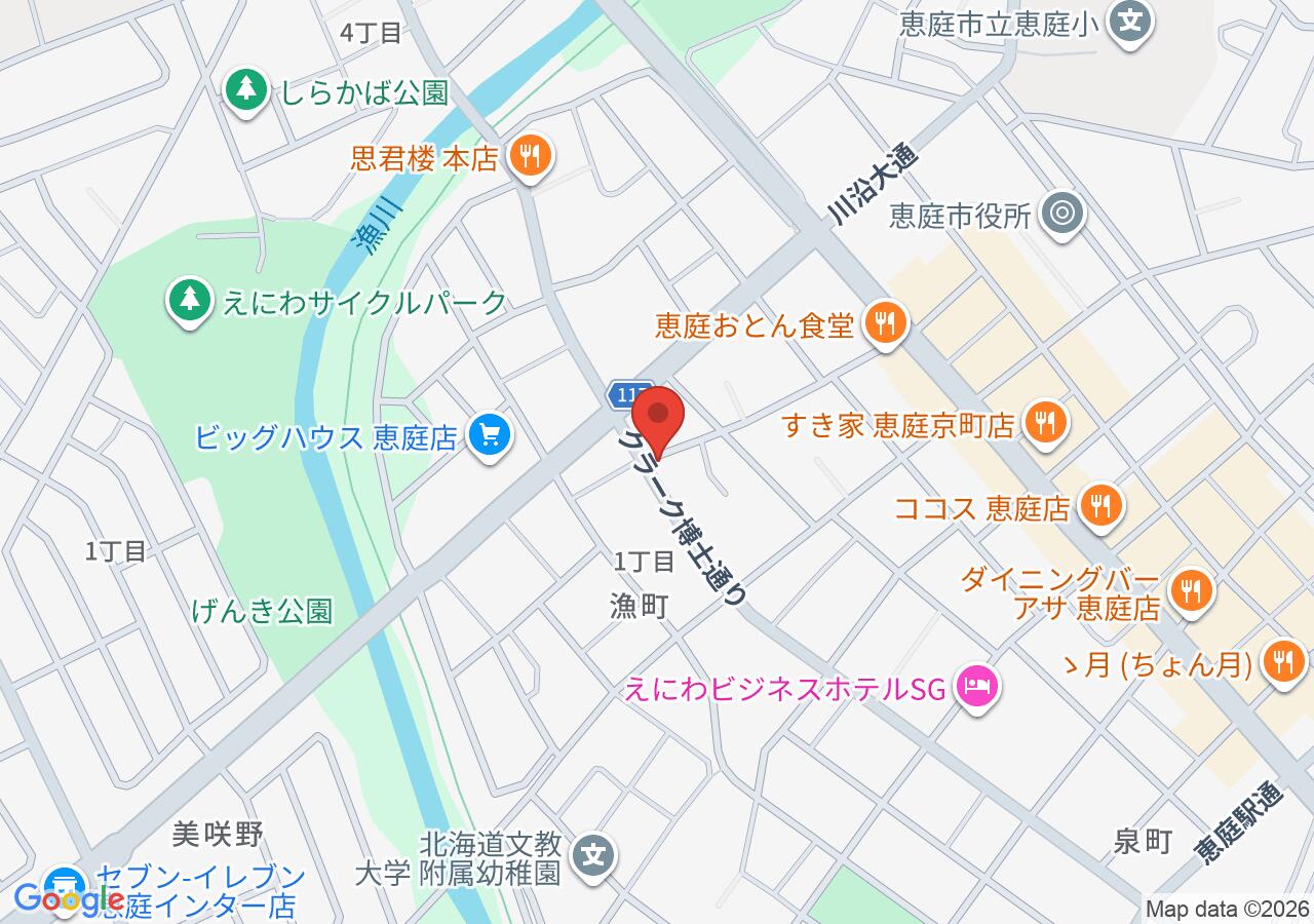 恵庭フィエスタの地図