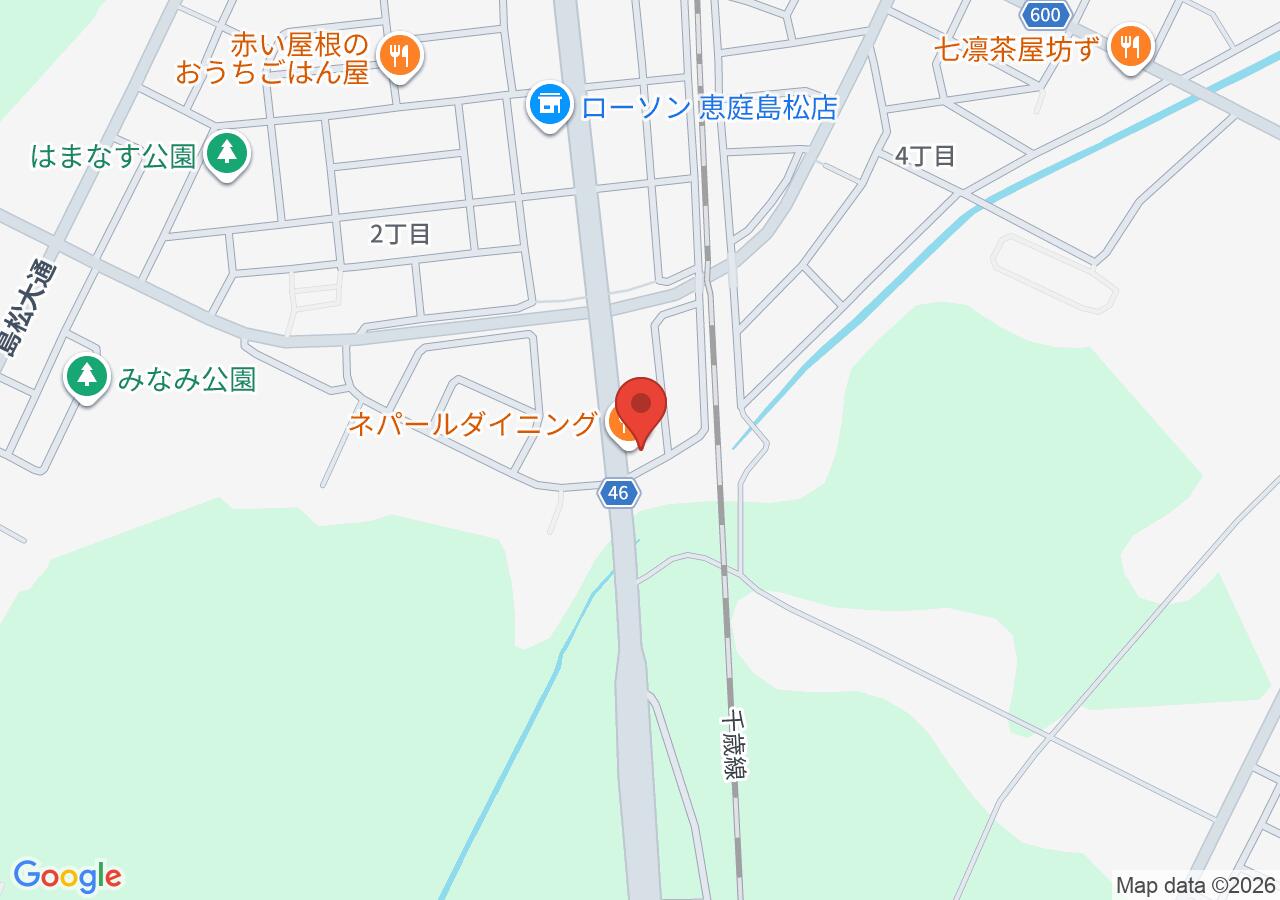 ネパールダイニングの地図