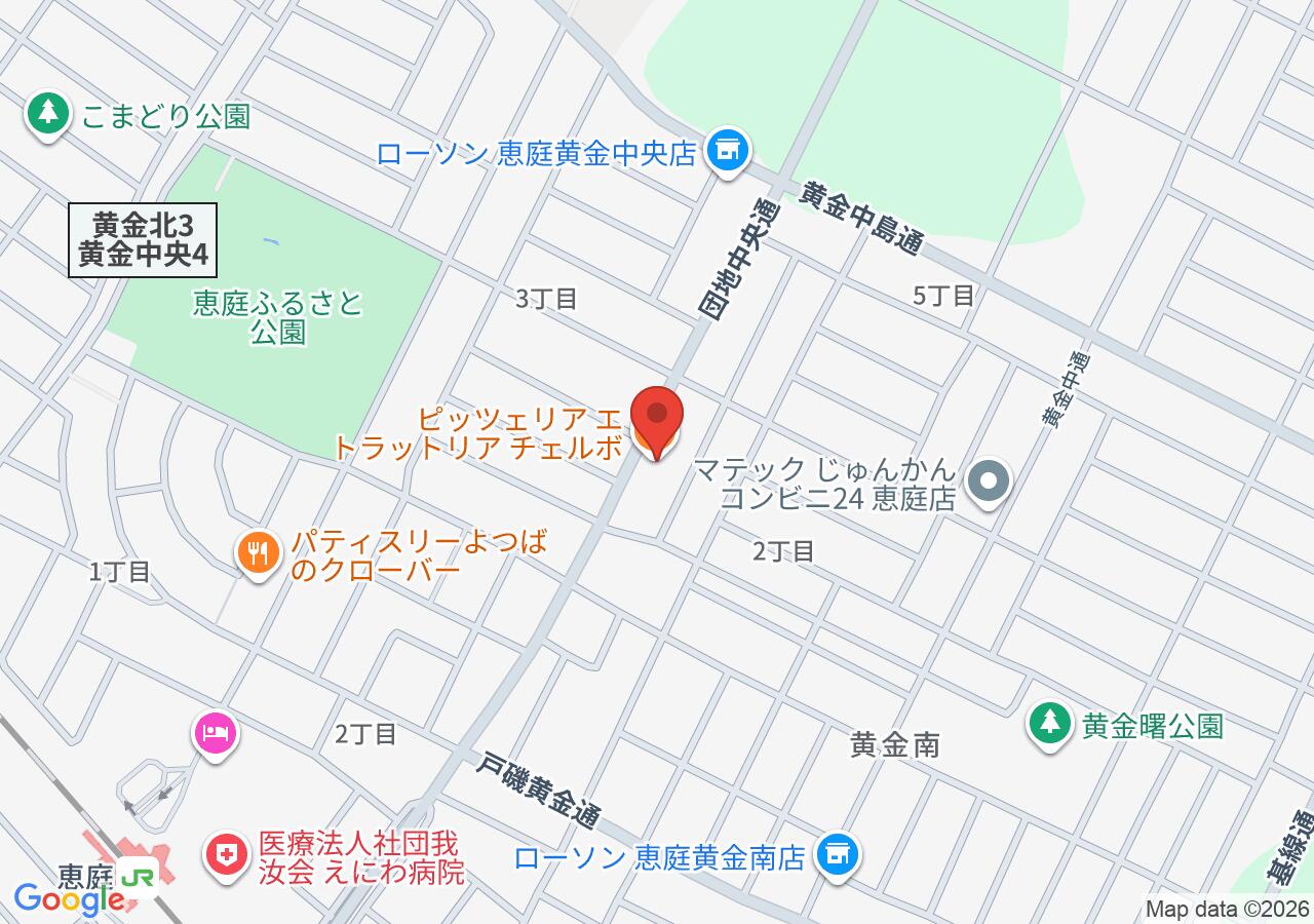 ピッツェリア エ トラットリア チェルボの地図