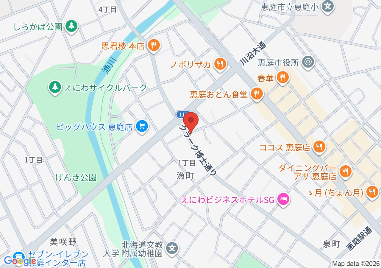 恵庭フィエスタの地図