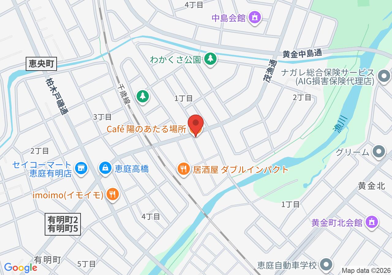 Café 陽のあたる場所の地図