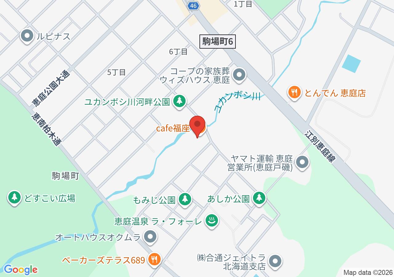 cafe福座の地図