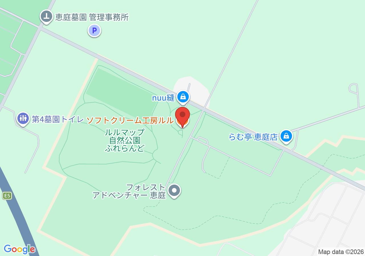 ソフトクリーム工房ルルの地図