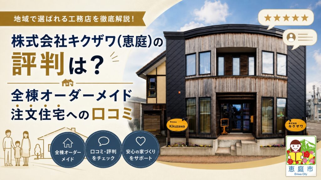 キクザワ,恵庭,工務店,口コミ,評判,坪単価