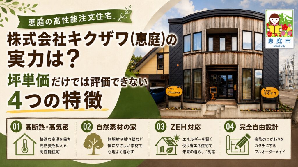 キクザワ,恵庭,工務店,口コミ,評判,坪単価