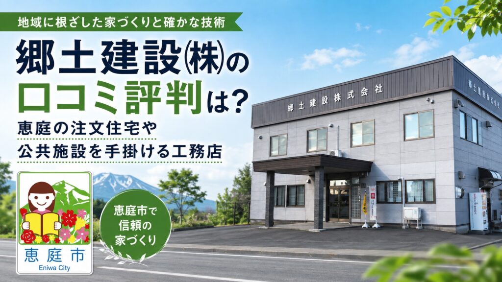 郷土建設,恵庭,建築会社,注文住宅,建売,口コミ,評判,価格帯