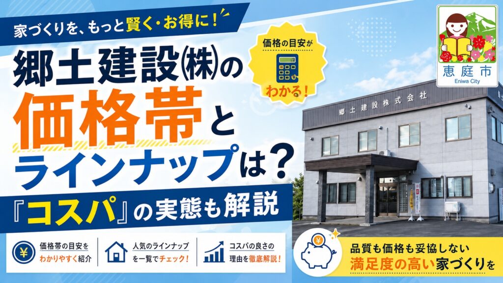 郷土建設,恵庭,建築会社,注文住宅,建売,口コミ,評判,価格帯