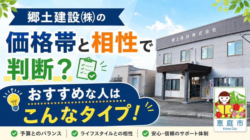 郷土建設,恵庭,建築会社,注文住宅,建売,口コミ,評判,価格帯