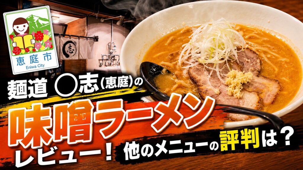 麺道◯志,恵庭,ラーメン,口コミ,評判,おすすめ,レビュー,食べてみた,恵み野