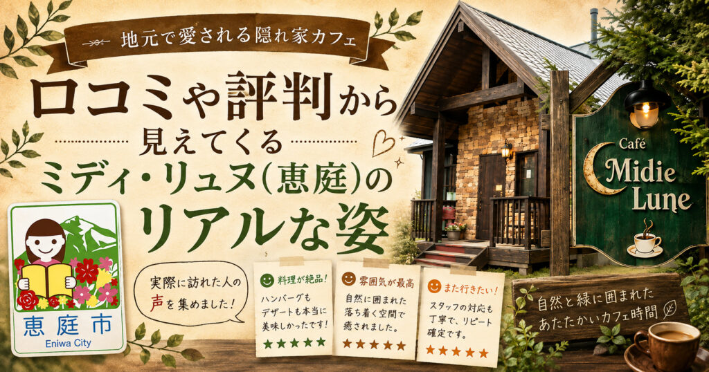 ミディ・リュヌ,恵庭,黄金,カフェ,口コミ,評判,レビュー,メニュー,おすすめ