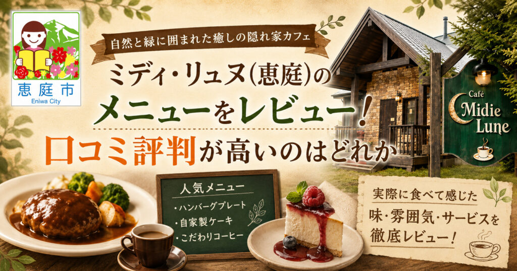 ミディ・リュヌ,恵庭,黄金,カフェ,口コミ,評判,レビュー,メニュー,おすすめ
