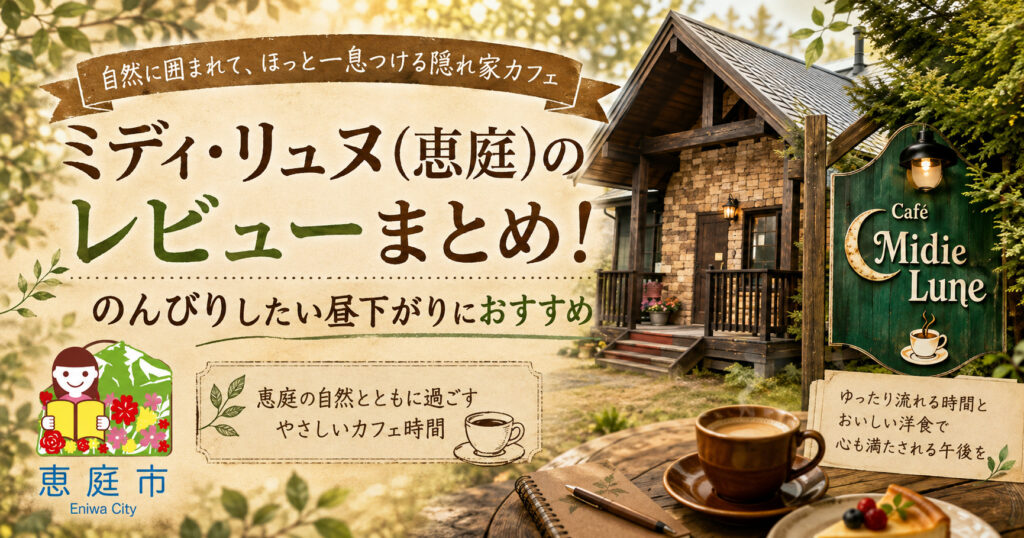 ミディ・リュヌ,恵庭,黄金,カフェ,口コミ,評判,レビュー,メニュー,おすすめ
