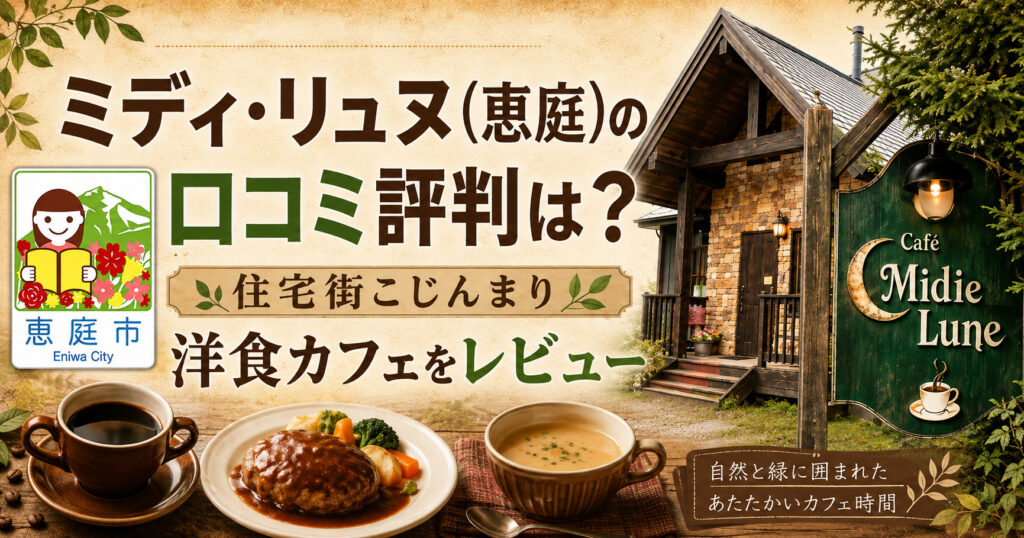 ミディ・リュヌ,恵庭,黄金,カフェ,口コミ,評判,レビュー,メニュー,おすすめ