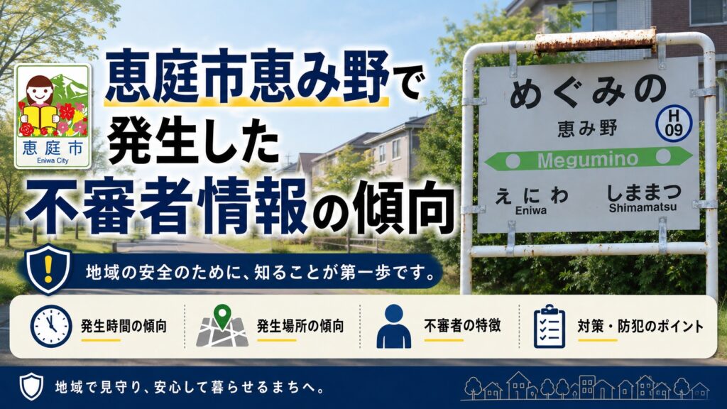 恵庭,恵み野,治安