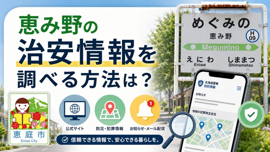 恵庭,恵み野,治安