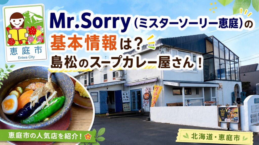Mr.Sorry,ミスターソーリー,恵庭,島松,スープカレー,口コミ,評判,レビュー