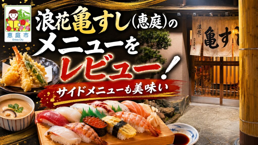 浪花亀すし,恵庭,寿司屋,口コミ,評判,レビュー,メニュー,ランチ,テイクアウト