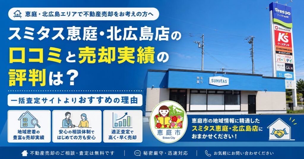 スミタス恵庭,恵庭,不動産,買取,住み替え,口コミ,評判恵み野