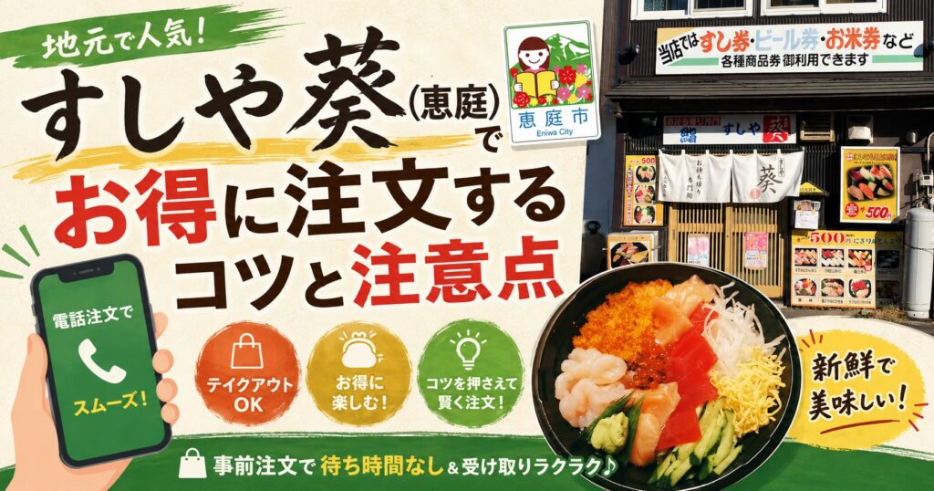 すしや葵,恵庭,寿司屋,テイクアウト,ワンコイン,口コミ,評判版,レビュー,安い