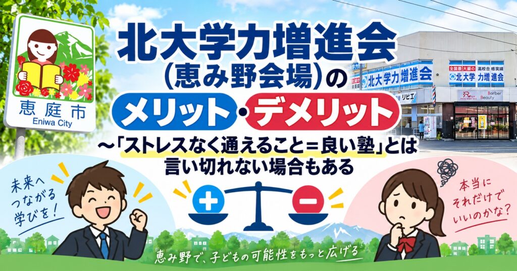 北大学力増進会,恵み野会場,学習塾,恵庭,口コミ,評判