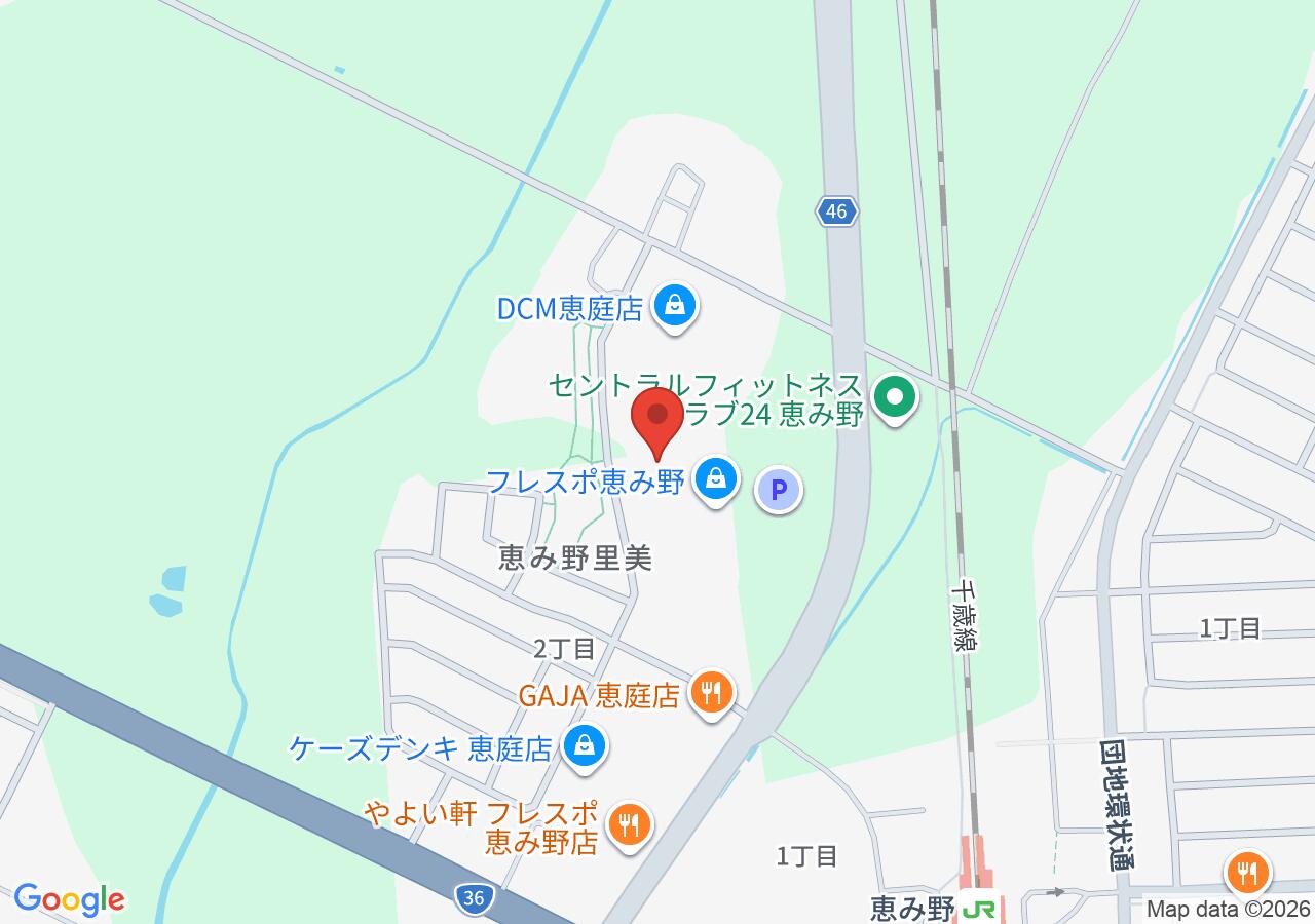 買取店わかば 恵庭フレスポ恵み野店の地図