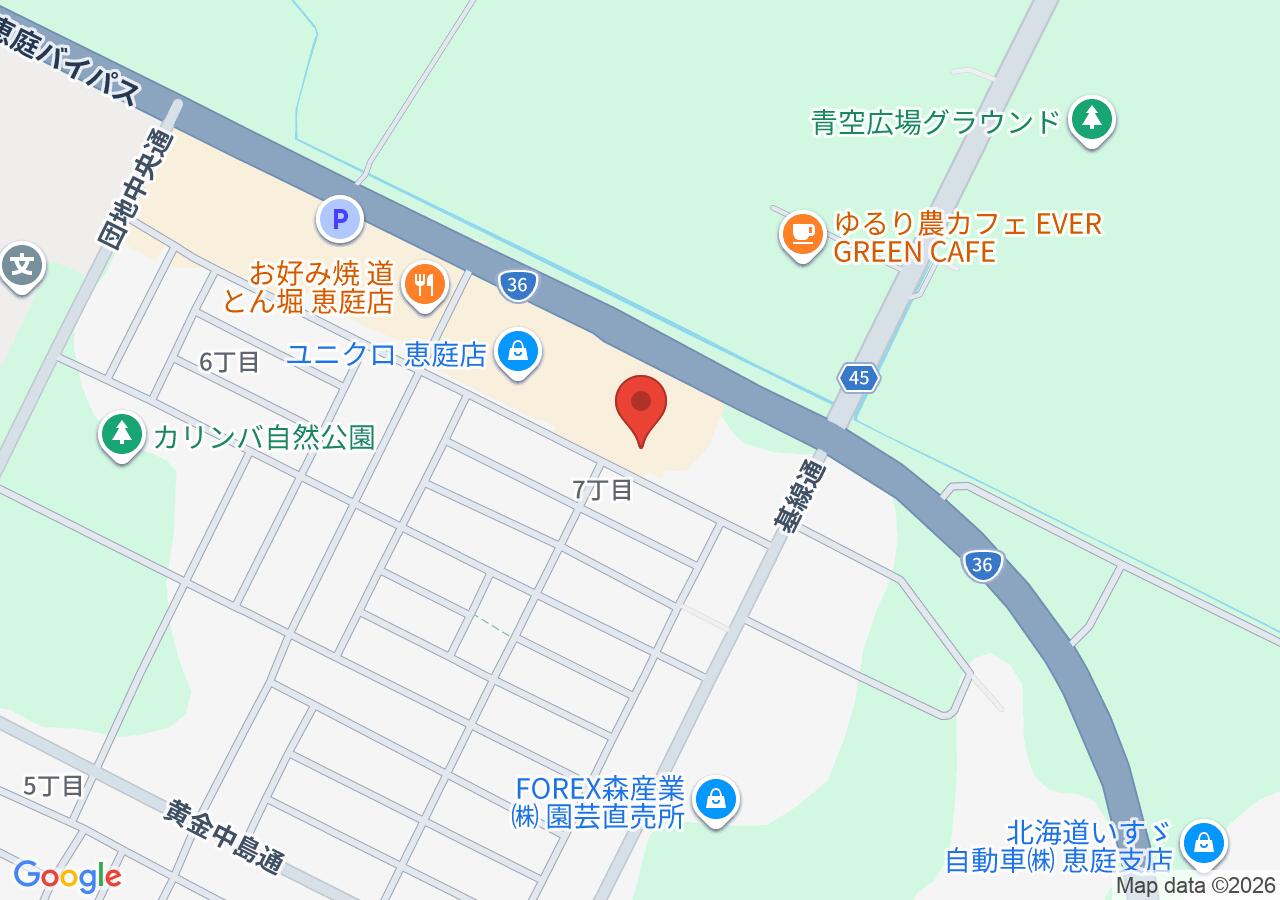 ブックオフ 恵庭バイパス店の地図