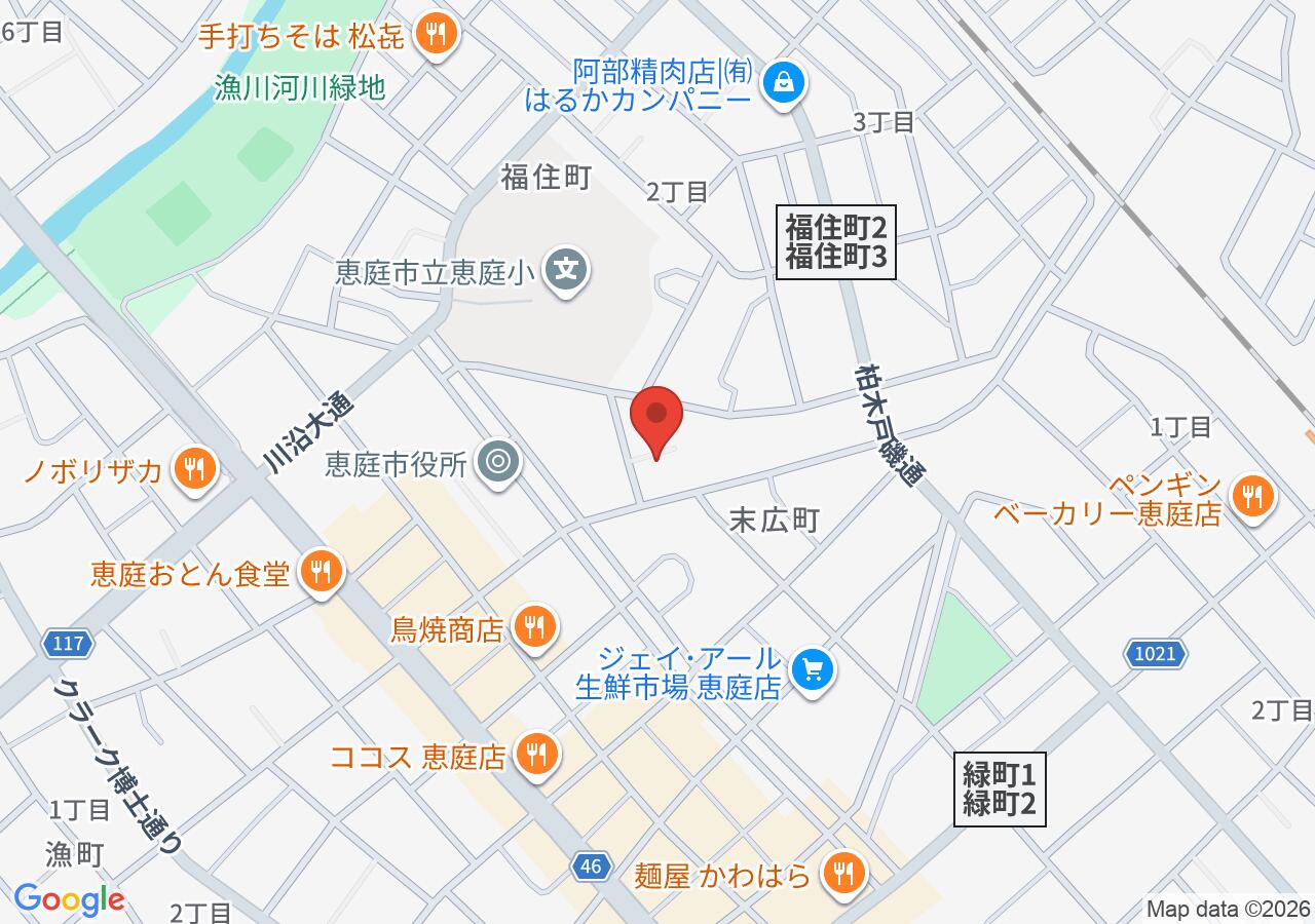 えにわスマイル保育園の地図