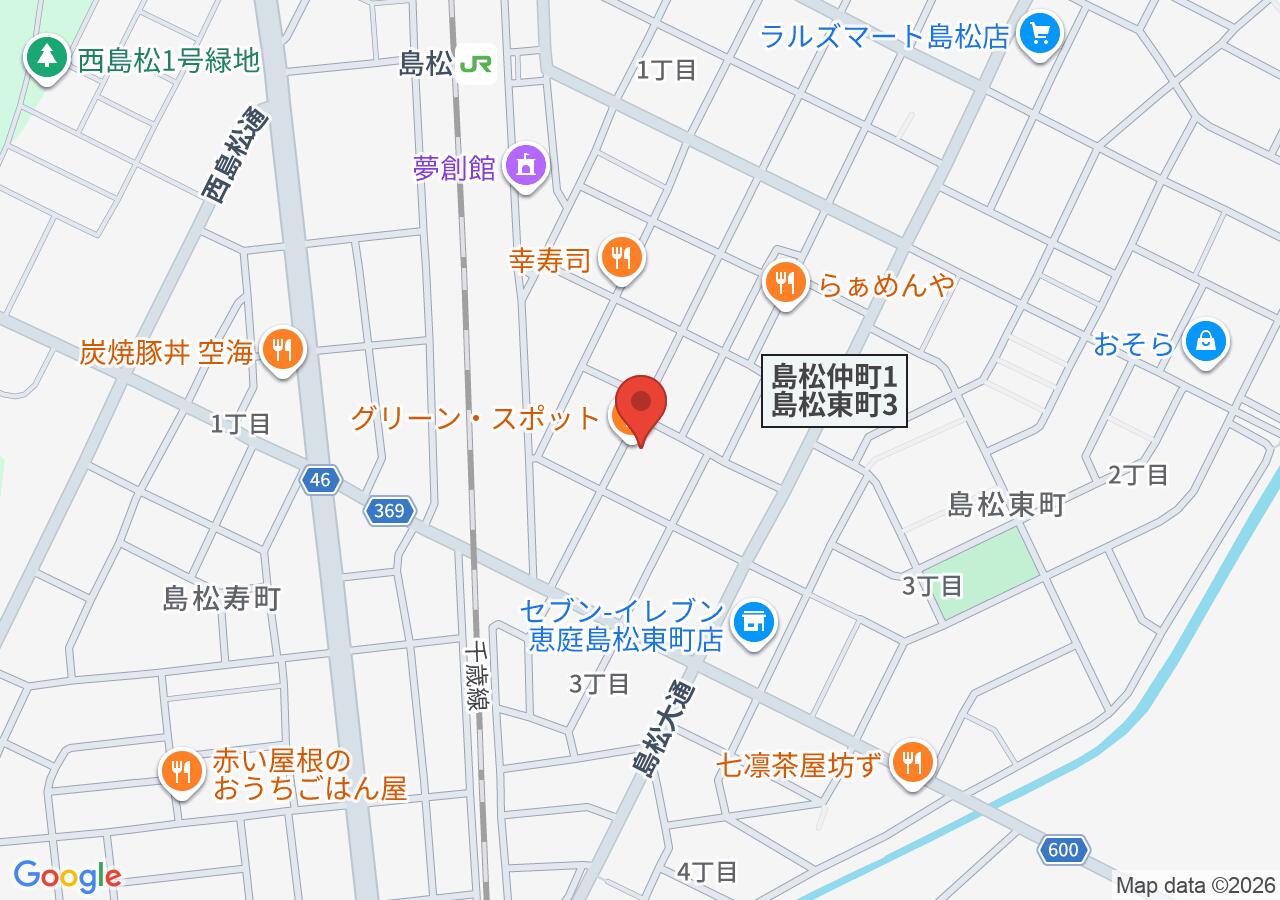 グリーン・スポットの地図