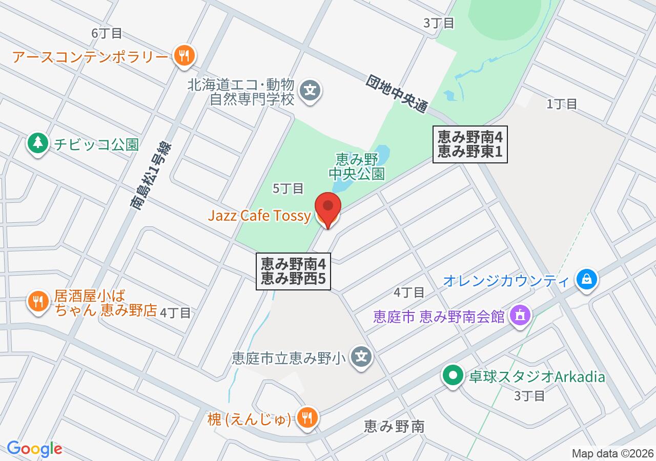 Jazz Cafe Tossyの地図