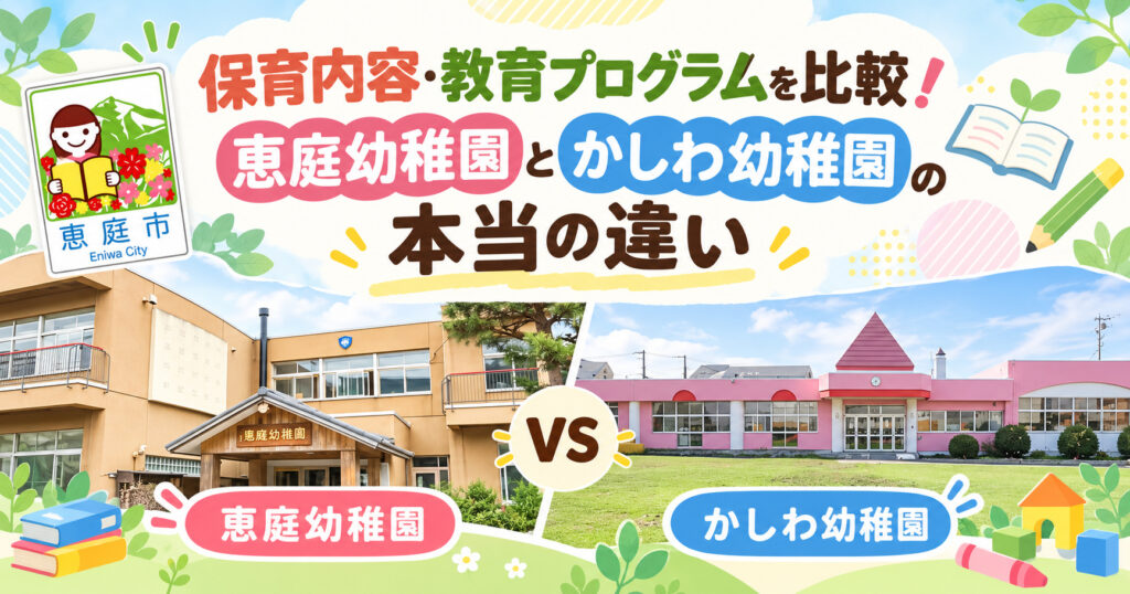 恵庭幼稚園,かしわ幼稚園,恵庭,幼稚園,どっち,おすすめ,違い