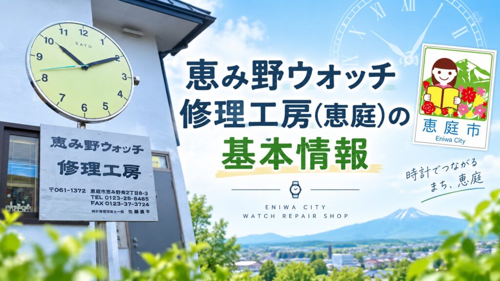 恵み野ウオッチ修理工房,恵庭,恵み野,口コミ,評判,レビュー,料金