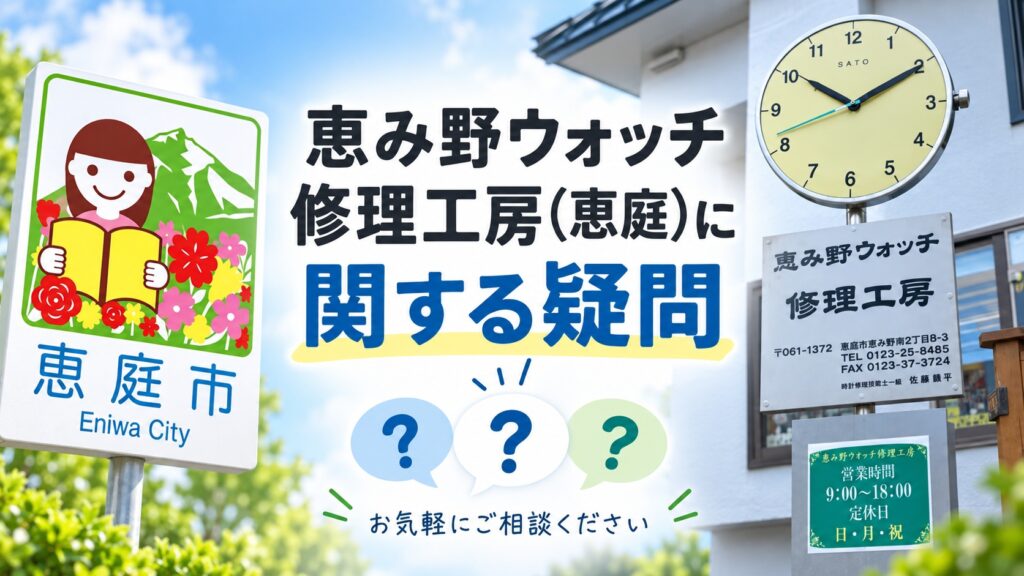 恵み野ウオッチ修理工房,恵庭,恵み野,口コミ,評判,レビュー,料金