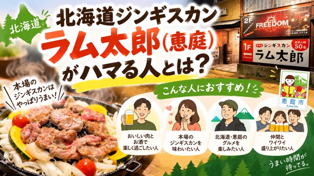 北海道ジンギスカン,ラム太郎,恵庭,焼肉,口コミ,評判,レビュー,ジンギスカン