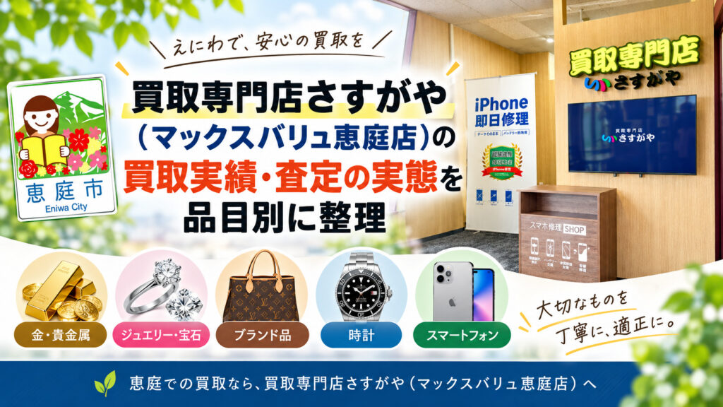 買取専門店さすがや,マックスバリュ恵庭店,さすがや,恵庭,リサイクルショップ,口コミ,評判,レビュー,買取,査定