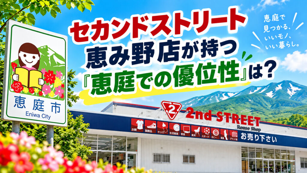 セカンドストリート,恵み野店,恵庭,リサイクルショップ,買取,口コミ,評判,レビュー,査定