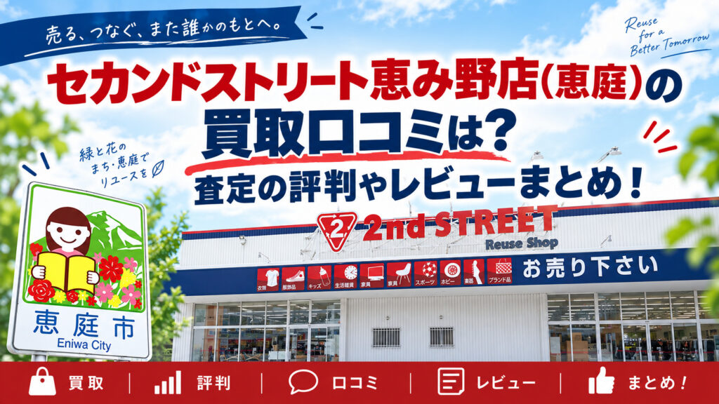 セカンドストリート,恵み野店,恵庭,リサイクルショップ,買取,口コミ,評判,レビュー,査定