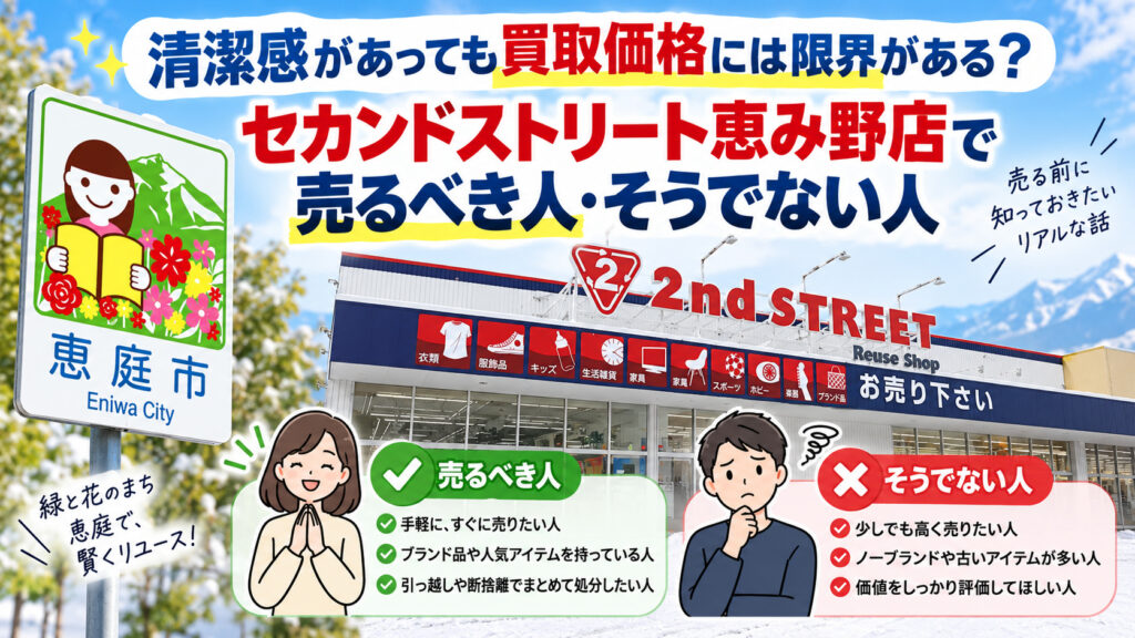 セカンドストリート,恵み野店,恵庭,リサイクルショップ,買取,口コミ,評判,レビュー,査定