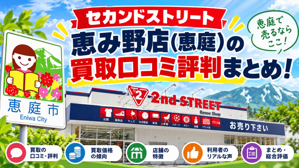 セカンドストリート,恵み野店,恵庭,リサイクルショップ,買取,口コミ,評判,レビュー,査定